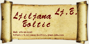 Ljiljana Boltić vizit kartica
